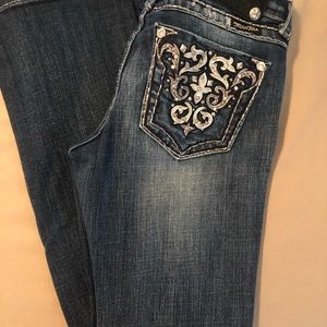 Miss Me BootCut Jeans With Pocket Design.  In gently used condition.
